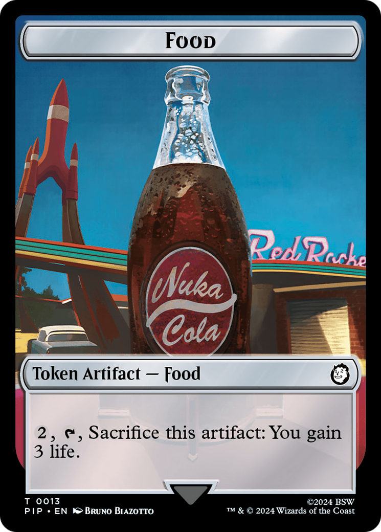 Food (0013) // Human Soldier Double-Sided Token [Fallout Tokens] | Good Games North