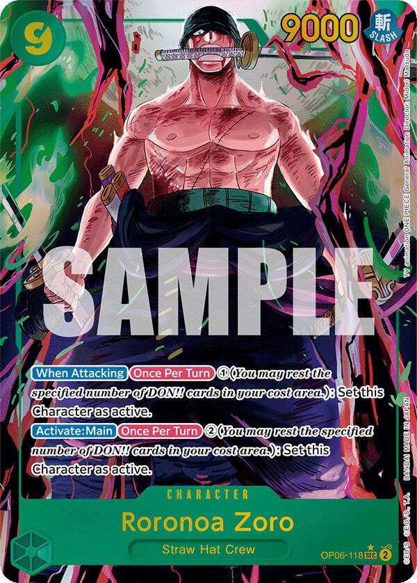 Roronoa Zoro OP06-118 (Wings of the Captain)  - Alternate Art Foil | Good Games North