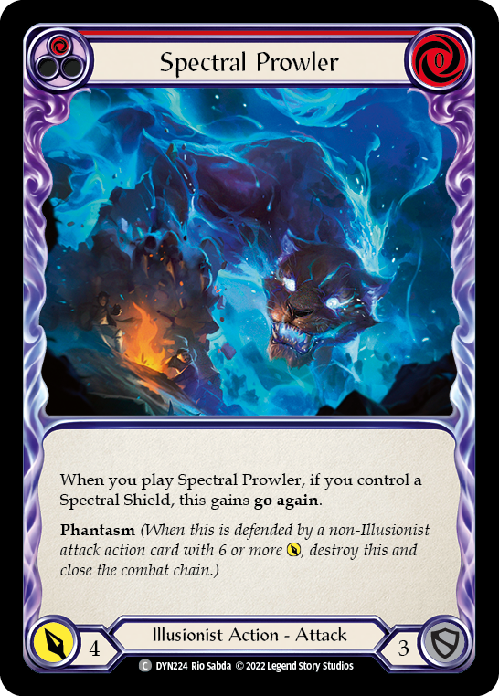 Spectral Prowler (Red) [DYN224] (Dynasty)  Rainbow Foil | Good Games North