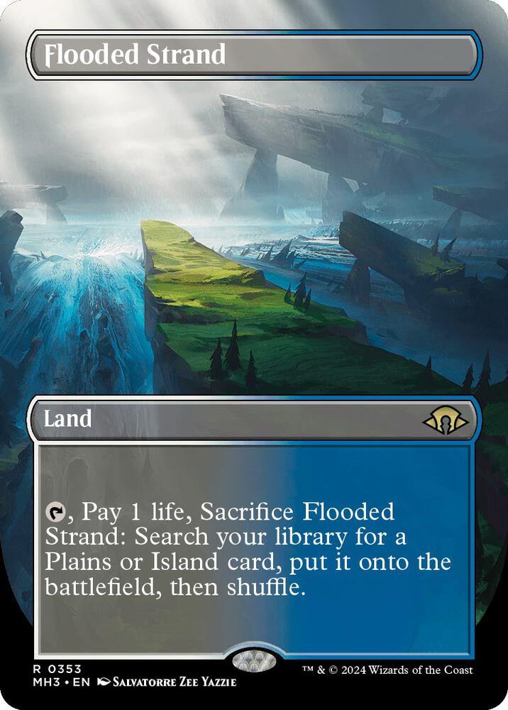 Flooded Strand Borderless (Modern Horizons 3)  - Foil | Good Games North