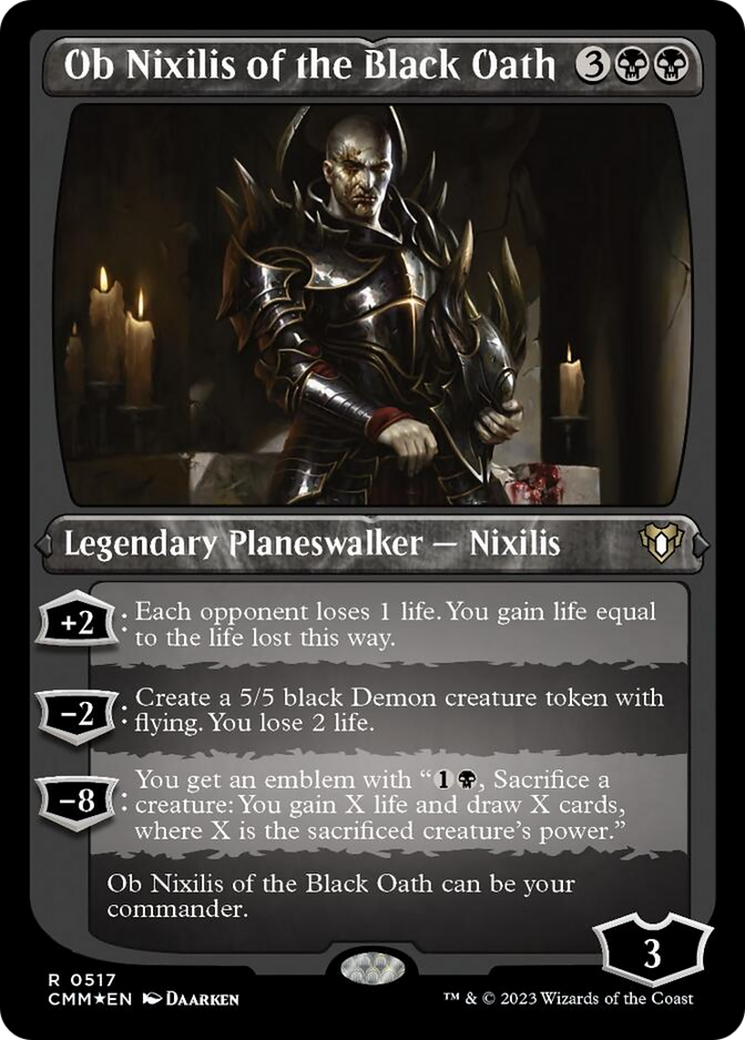 Ob Nixilis of the Black Oath (Foil Etched) [Commander Masters] | Good Games North