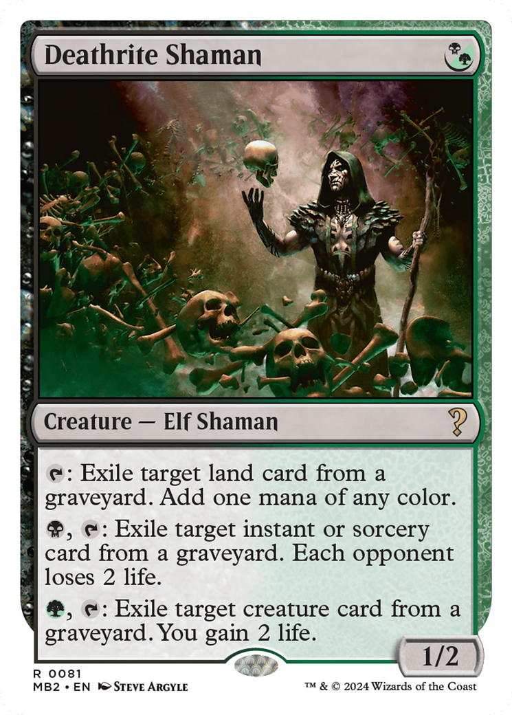 Deathrite Shaman (White Border) [Mystery Booster 2] | Good Games North