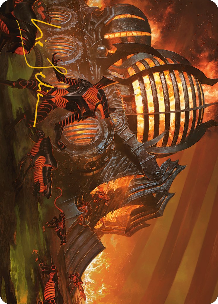 Urabrask's Forge Art Card (Gold-Stamped Signature) [Phyrexia: All Will Be One Art Series] | Good Games North