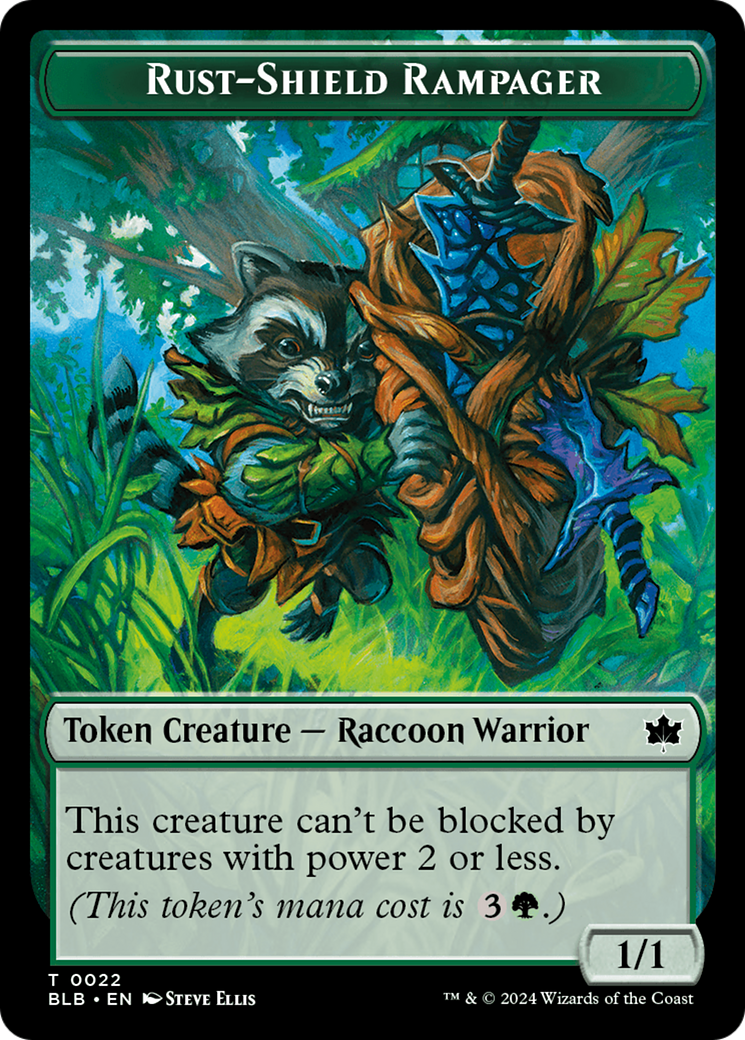 Food // Rust-Shield Rampager Double-Sided Token [Bloomburrow Tokens] | Good Games North