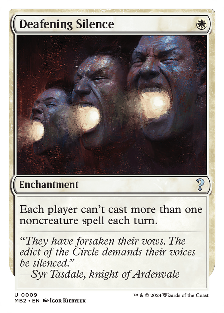 Deafening Silence (White Border) [Mystery Booster 2] | Good Games North