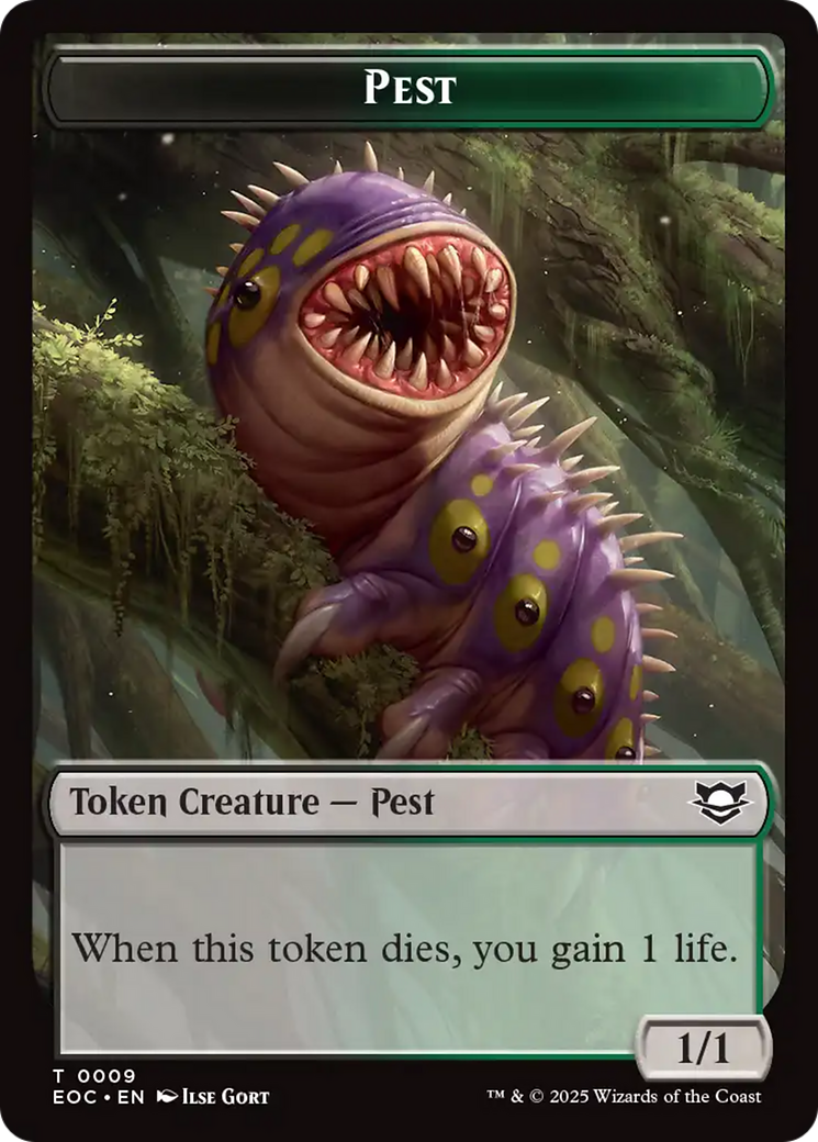 Copy // Pest Double-Sided Token [Edge of Eternities Commander Tokens] | Good Games North