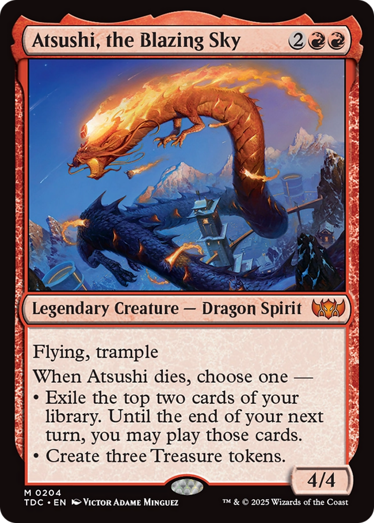 Atsushi, the Blazing Sky [Tarkir: Dragonstorm Commander] | Good Games North