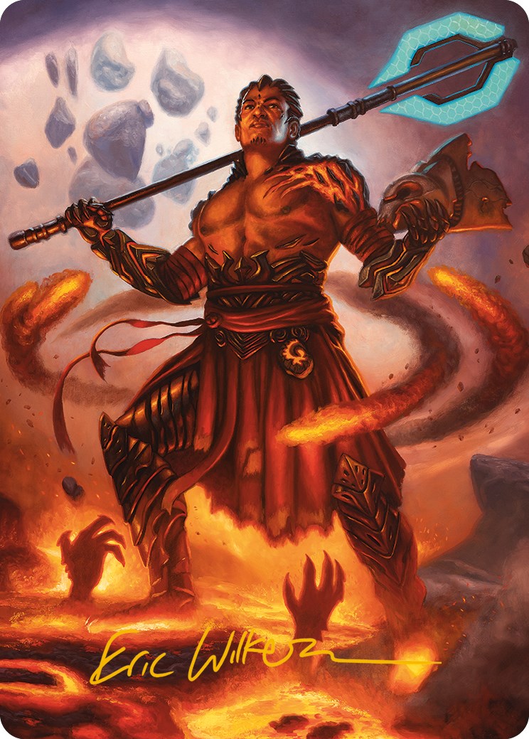 Koth, Fire of Resistance Art Card (Gold-Stamped Signature) [Phyrexia: All Will Be One Art Series] | Good Games North