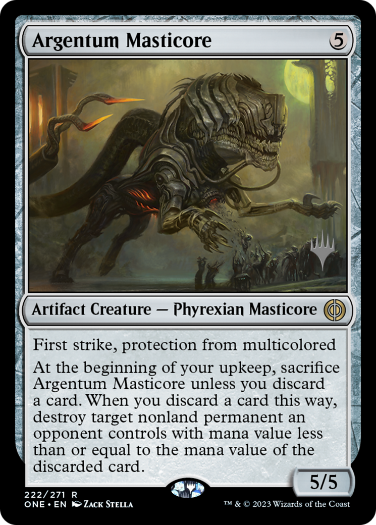 Argentum Masticore (Promo Pack) [Phyrexia: All Will Be One Promos] | Good Games North