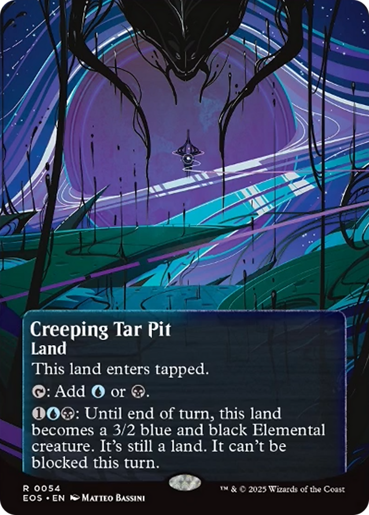 Creeping Tar Pit (0054) (Borderless) [Edge of Eternities: Stellar Sights] | Good Games North