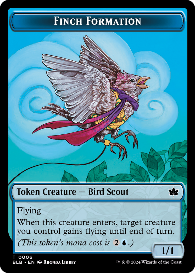Rabbit // Finch Formation Double-Sided Token [Bloomburrow Tokens] | Good Games North