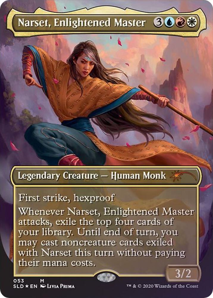 Narset, Enlightened Master 53 (Secret Lair Drop Series)  - Borderless Foil | Good Games North
