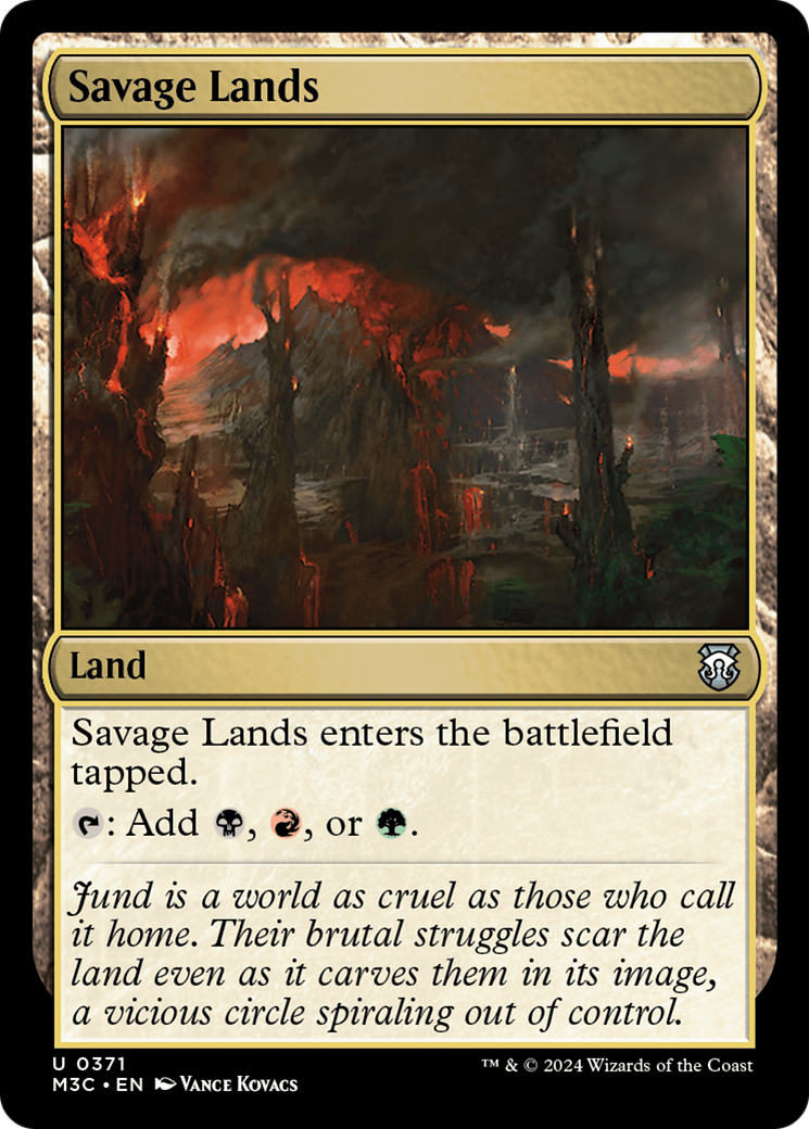 Savage Lands (Ripple Foil) [Modern Horizons 3 Commander] | Good Games North