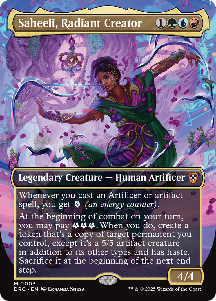Saheeli, Radiant Creator (Borderless) [Aetherdrift Commander] | Good Games North