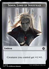 Emblem - Sorin, Lord of Innistrad // Vampire (0004) Double-Sided Token [The Lost Caverns of Ixalan Commander Tokens] | Good Games North