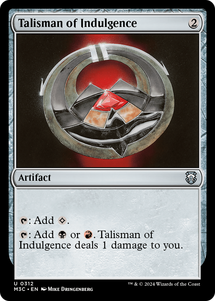 Talisman of Indulgence (Ripple Foil) [Modern Horizons 3 Commander] | Good Games North
