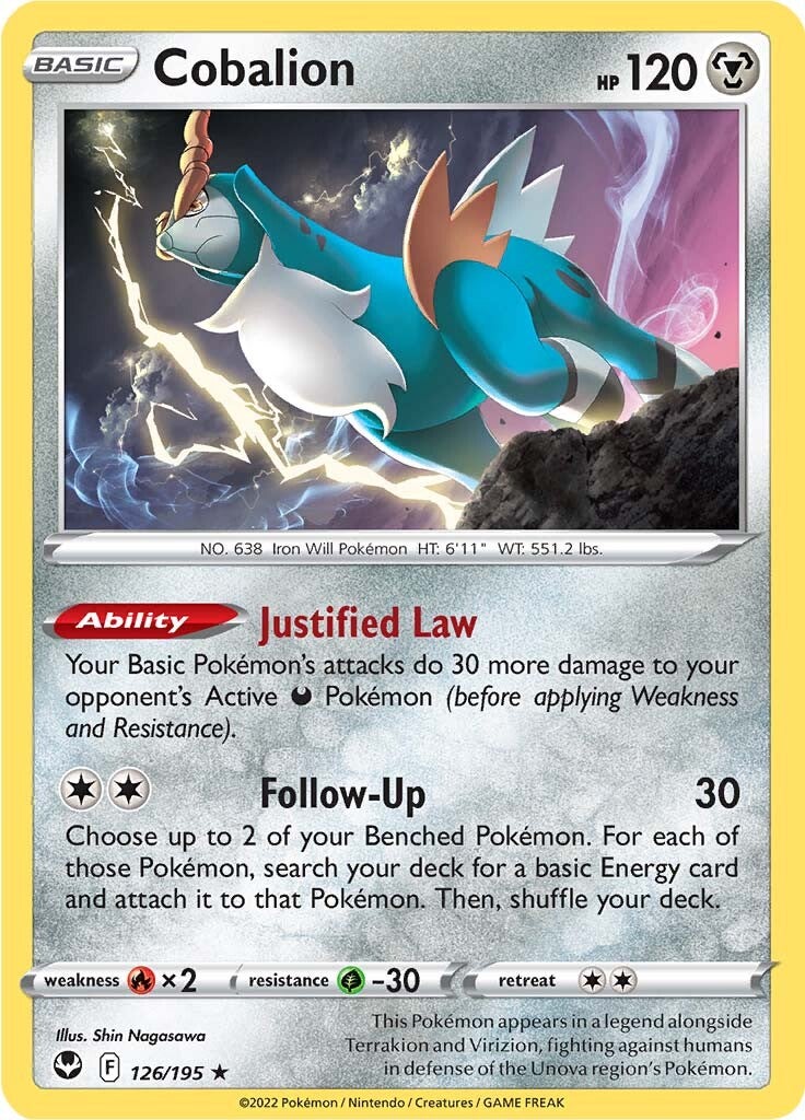 Cobalion (126/195) [Sword & Shield: Silver Tempest] | Good Games North