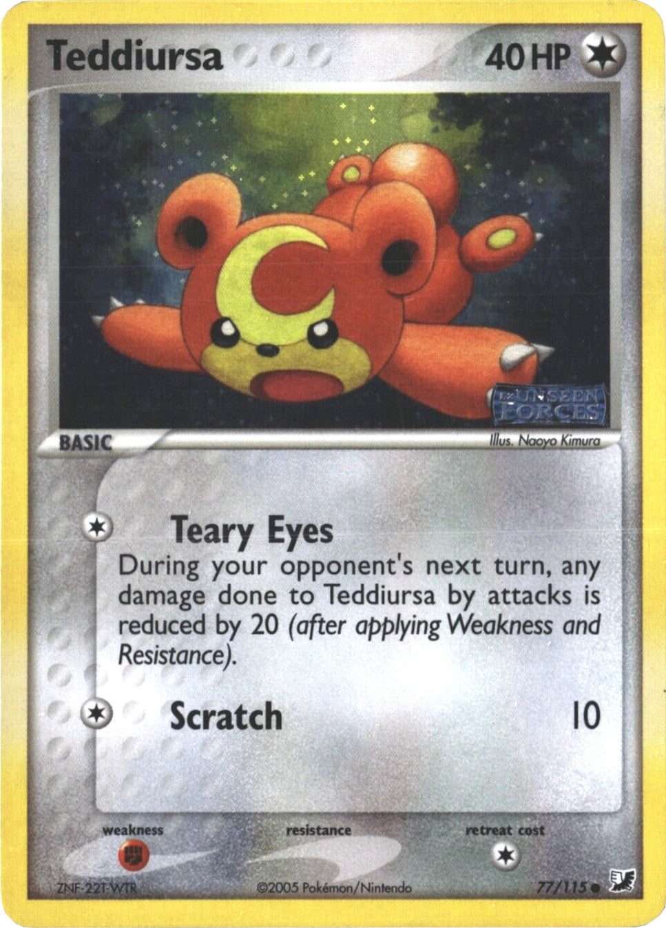 Teddiursa (77/115) (Stamped) [EX: Unseen Forces] | Good Games North