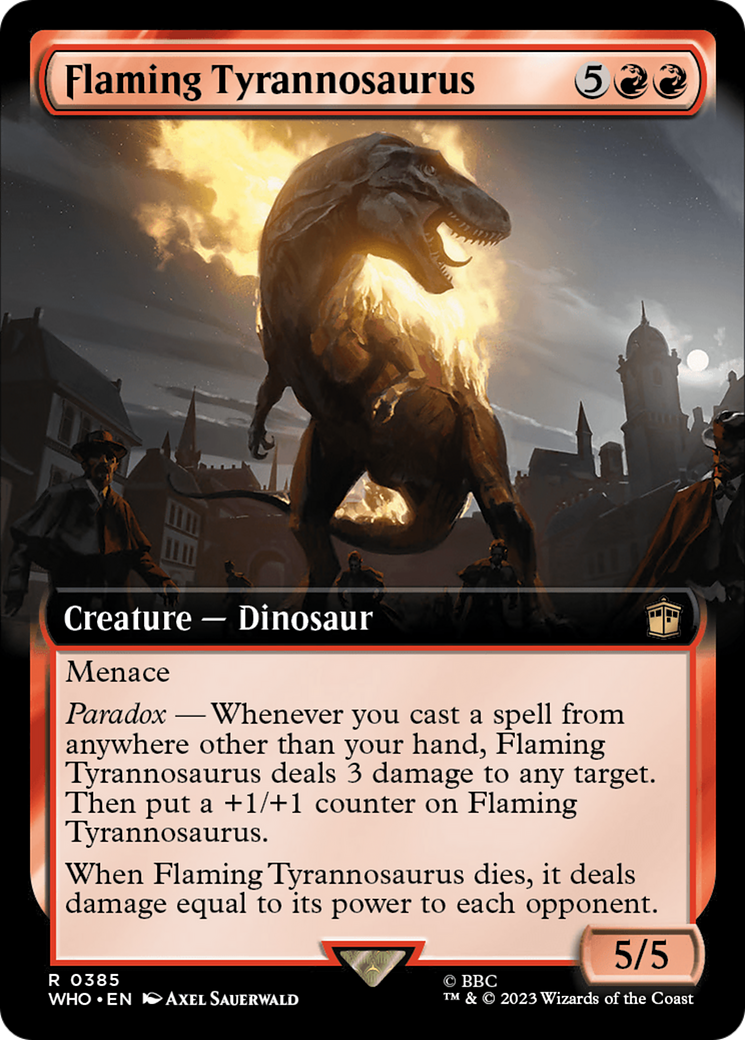 Flaming Tyrannosaurus (Extended Art) [Doctor Who] | Good Games North