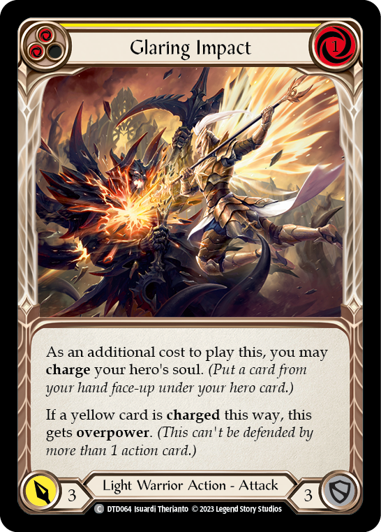 Glaring Impact (Yellow) [DTD064] (Dusk Till Dawn)  Rainbow Foil | Good Games North