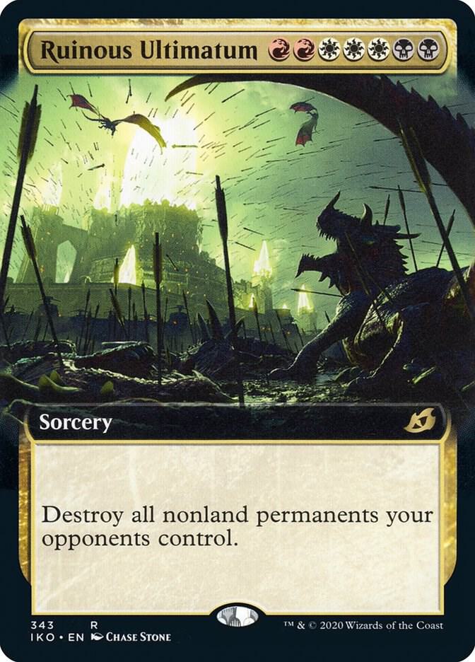 Ruinous Ultimatum 343 (Ikoria: Lair of Behemoths)  - Extended Art Foil | Good Games North