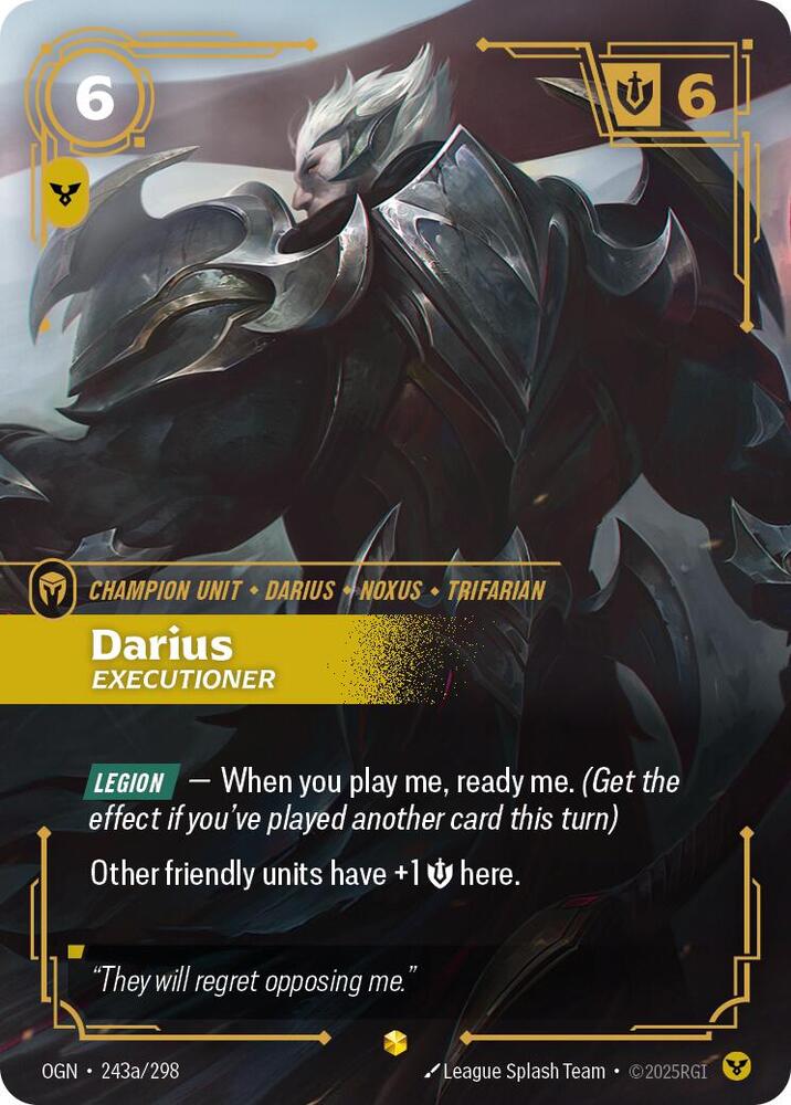 Darius Executioner Alternate Art (Origins)  - Foil | Good Games North