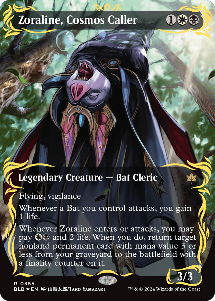Zoraline, Cosmos Caller (Borderless) (Raised Foil) [Bloomburrow] | Good Games North