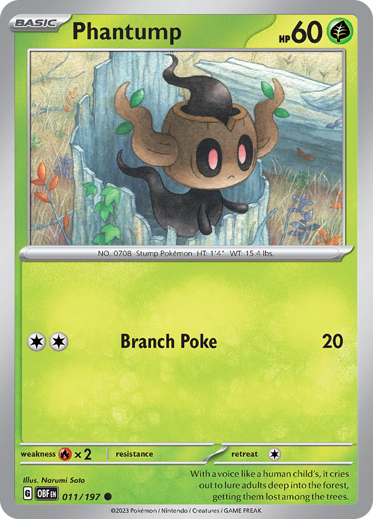 Phantump (011/197) [Scarlet & Violet: Obsidian Flames] | Good Games North