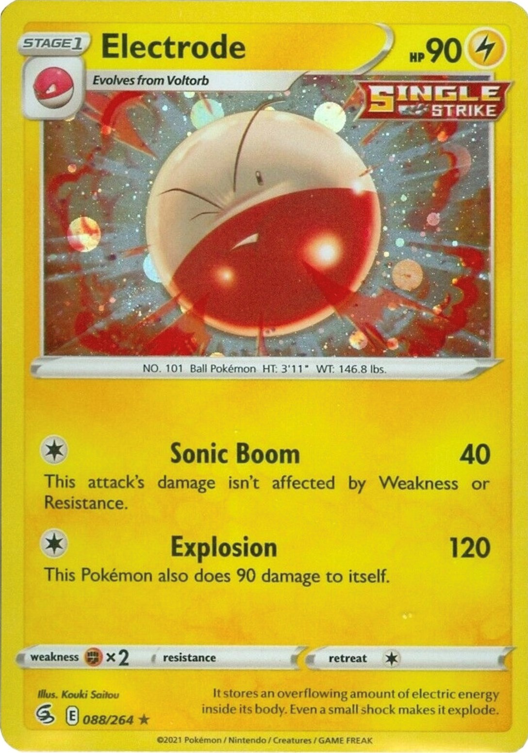 Electrode (088/264) (Cosmos Holo) [Sword & Shield: Fusion Strike] | Good Games North