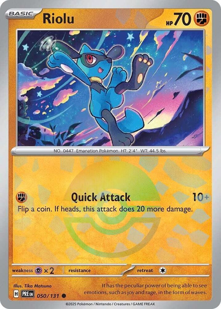Riolu (050/131) (Poke Ball Pattern) [Scarlet & Violet: Prismatic Evolutions] | Good Games North