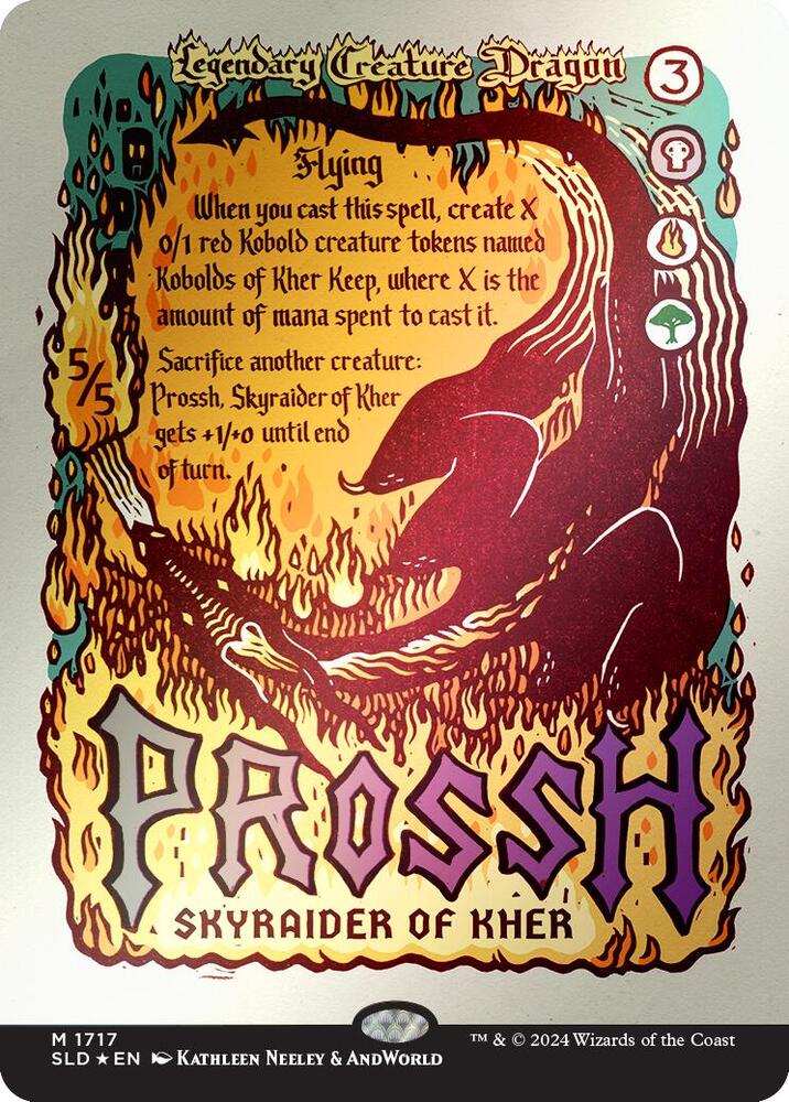 Prossh, Skyraider of Kher 1717 (Secret Lair Drop Series)  - Borderless Rainbow Foil | Good Games North