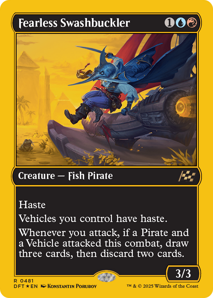 Fearless Swashbuckler (First-Place Foil) [Aetherdrift] | Good Games North