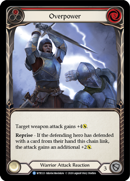 Overpower (Red) [U-WTR123] (Welcome to Rathe Unlimited)  Unlimited Rainbow Foil | Good Games North