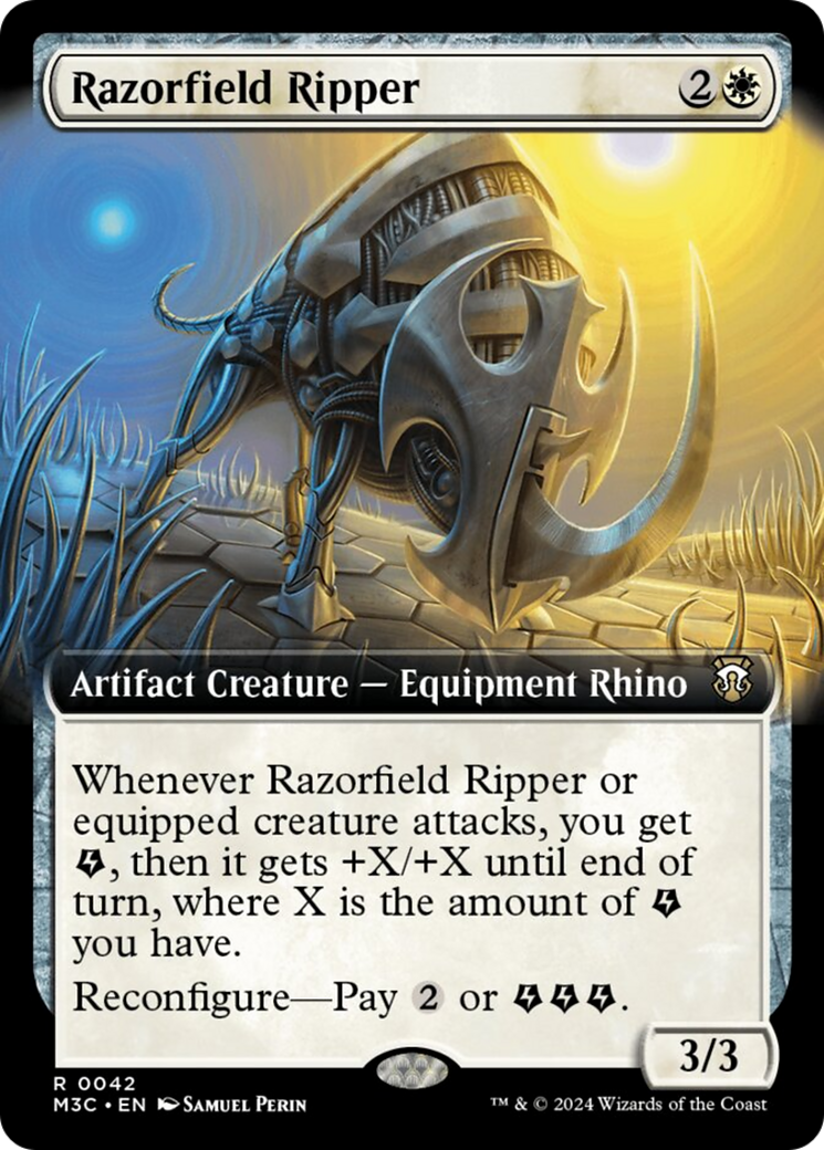 Razorfield Ripper (Extended Art) (Ripple Foil) [Modern Horizons 3 Commander] | Good Games North