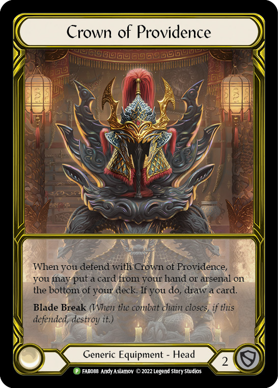 Crown of Providence (Golden) [FAB088] (Promo)  Cold Foil | Good Games North
