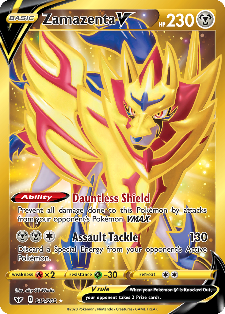 Zamazenta V (212/202) [Sword & Shield: Base Set] | Good Games North