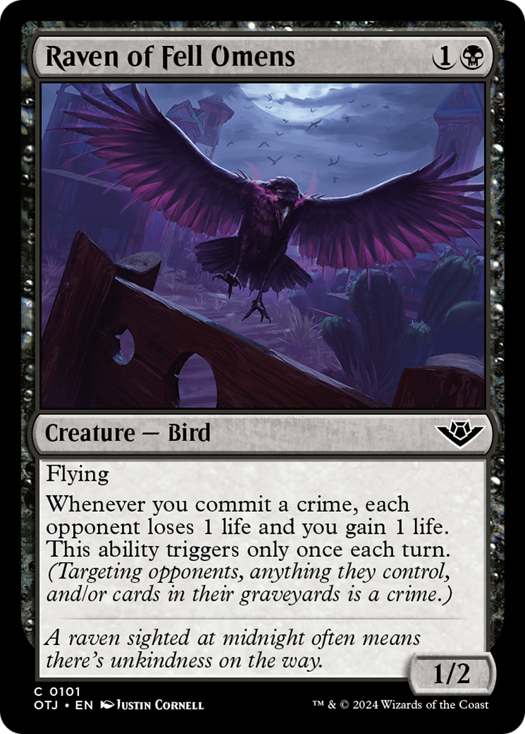 Raven of Fell Omens [Outlaws of Thunder Junction] | Good Games North