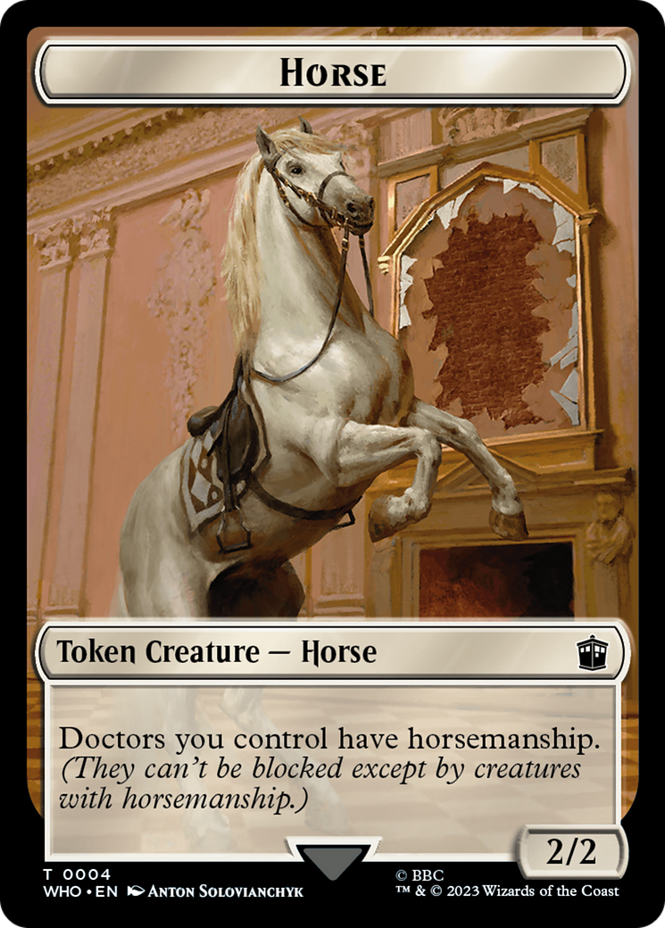Horse // Soldier Double-Sided Token [Doctor Who Tokens] | Good Games North