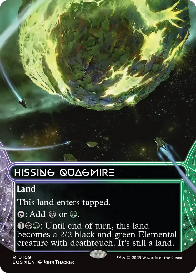 Hissing Quagmire (0109) (Borderless) (Galaxy Foil) [Edge of Eternities: Stellar Sights] | Good Games North