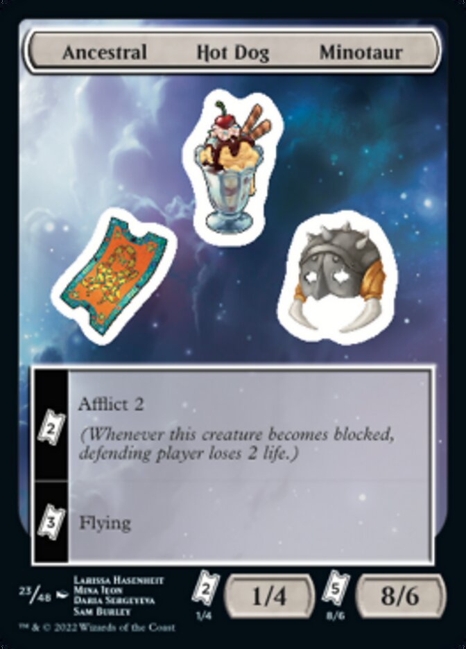Ancestral Hot Dog Minotaur [Unfinity Stickers] | Good Games North