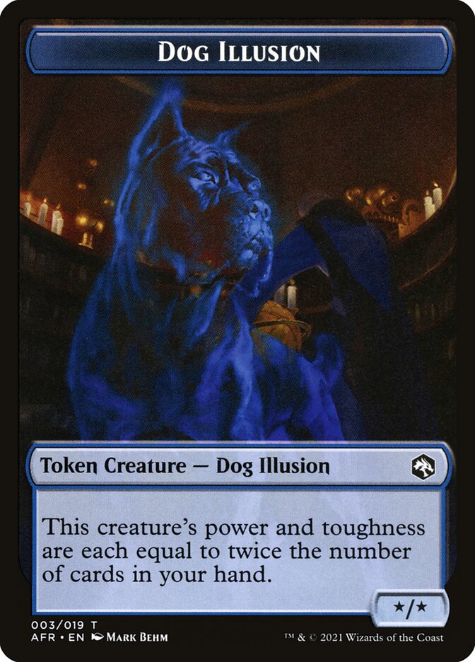 Zombie // Dog Illusion Double-Sided Token [Dungeons & Dragons: Adventures in the Forgotten Realms Tokens] | Good Games North