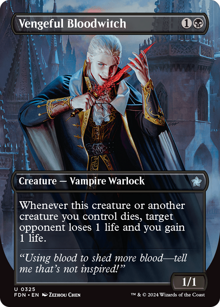 Vengeful Bloodwitch (Borderless) [Foundations] | Good Games North