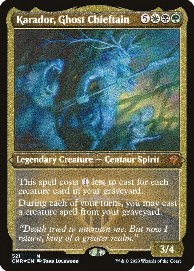 Karador Ghost Chieftain Foil Etched (Commander Legends)  - undefined | Good Games North