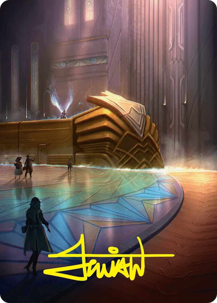 Plains Art Card (21/54) (Gold-Stamped Signature) [Foundations Art Series] | Good Games North
