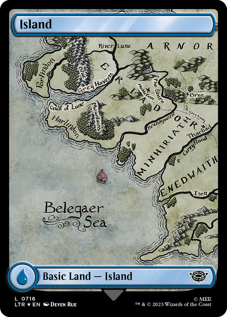 Island (0716) (Surge Foil) [The Lord of the Rings: Tales of Middle-Earth] | Good Games North