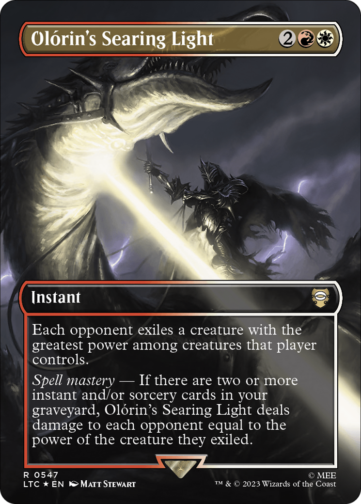 Olorin's Searing Light (Borderless) (Surge Foil) [The Lord of the Rings: Tales of Middle-Earth Commander] | Good Games North