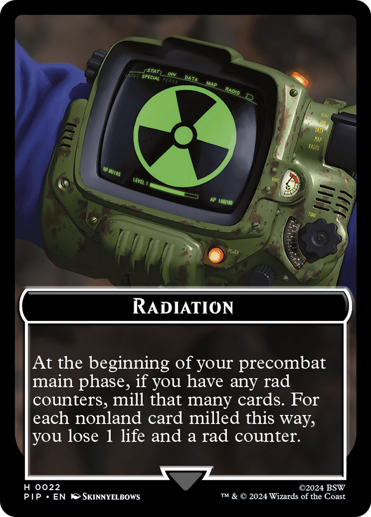 Radiation // Treasure (018) Double-Sided Token [Fallout Tokens] | Good Games North
