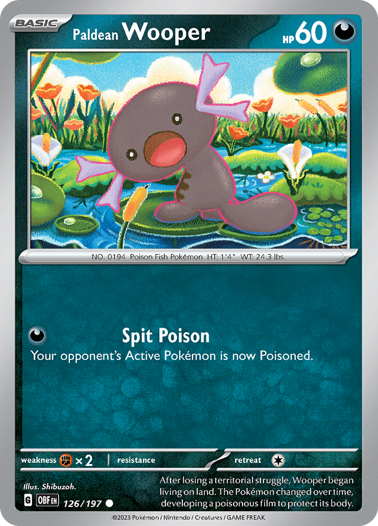 Paldean Wooper (126/197) [Scarlet & Violet: Obsidian Flames] | Good Games North