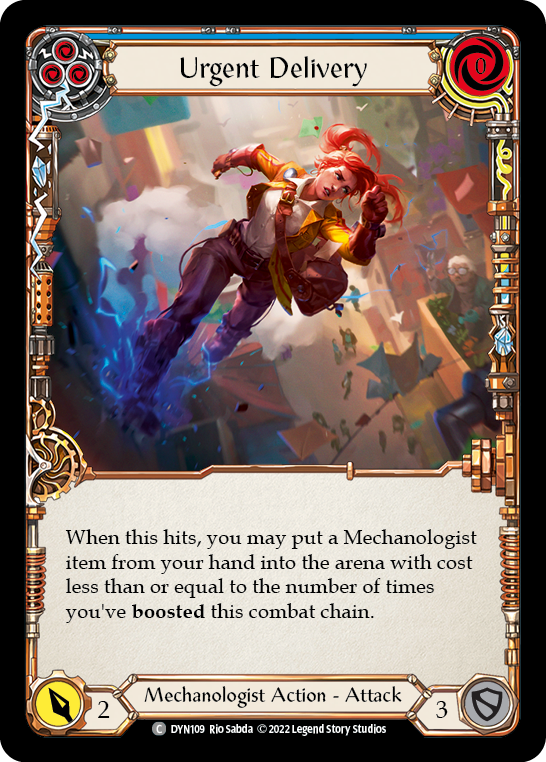 Urgent Delivery (Blue) [DYN109] (Dynasty)  Rainbow Foil | Good Games North