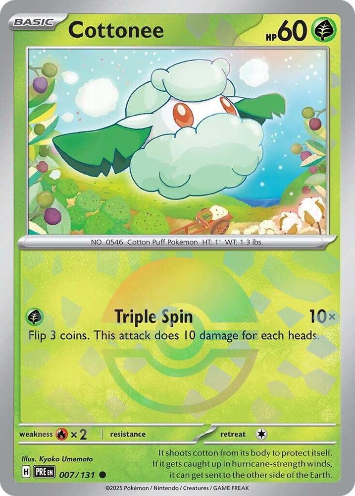 Cottonee (007/131) (Poke Ball Pattern) [Scarlet & Violet: Prismatic Evolutions] | Good Games North